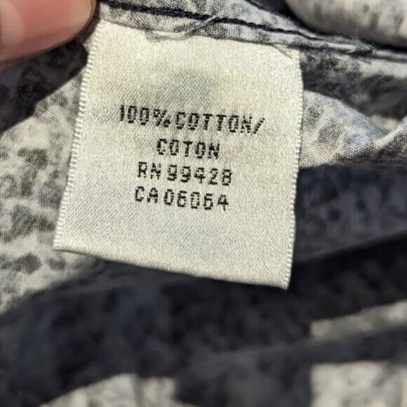 Bugatchi 100% cotton speckled abstract print button down dress shirt - Picture 5 of 7